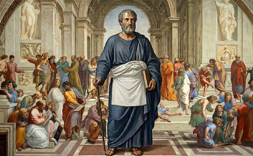Aristotle in Light Blue
